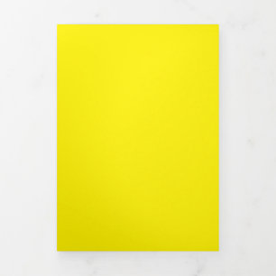 Carte De Fin D'année Trois Volets Jaune Clair #FFF3000, Jaune Banane