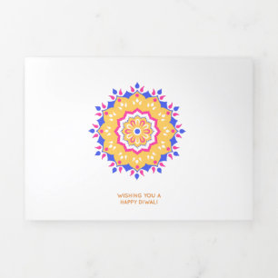 Carte De Fin D'année Trois Volets Joyeux Diwali