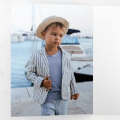 Carte De Fin D'année Trois Volets Joyeux Noël Miaou - Drôle de Félin Espiègle (Intérieur en premier)