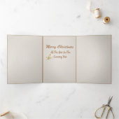 Carte De Fin D'année Trois Volets Joyeux Noël Rouge Et Or (Intérieur)