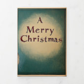 Carte De Fin D'année Trois Volets Les vœux vintage du Père Noël (Page de couverture)