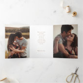 Carte De Fin D'année Trois Volets Lignes et photos Abstraites (Intérieur)