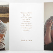 Carte De Fin D'année Trois Volets Lignes et photos Abstraites (Intérieur au milieu)