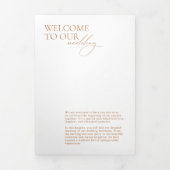 Carte De Fin D'année Trois Volets Livret mariage Heekend Itinéraire Timeline Elegant (Page de couverture)