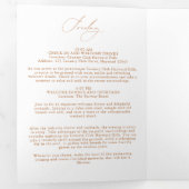Carte De Fin D'année Trois Volets Livret mariage Heekend Itinéraire Timeline Elegant (Intérieur en premier)
