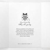 Carte De Fin D'année Trois Volets Love & Joy Family Photos Code QR Message Vidéo (Intérieur au milieu)