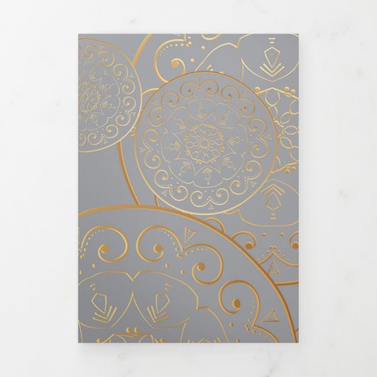 Carte De Fin D'année Trois Volets Mandala 49 de luxe (Page de couverture)