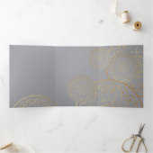 Carte De Fin D'année Trois Volets Mandala 49 de luxe (Intérieur)