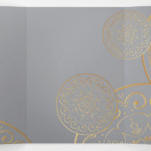 Carte De Fin D'année Trois Volets Mandala 49 de luxe (Intérieur au milieu)