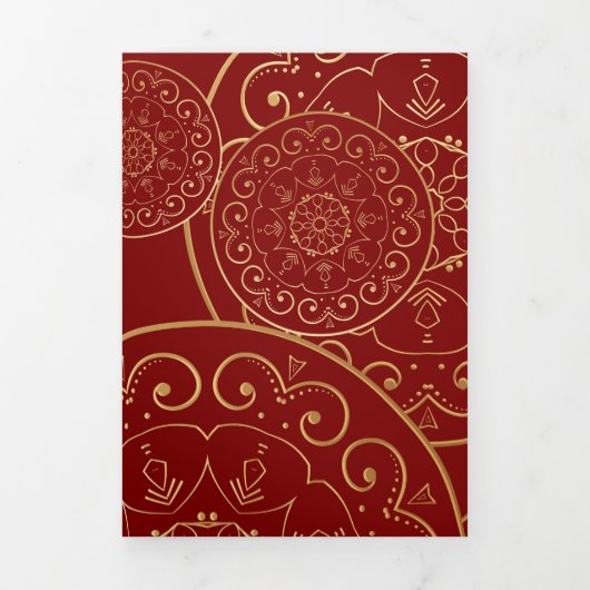 Carte De Fin D'année Trois Volets Mandala 50 de luxe (Page de couverture)