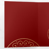 Carte De Fin D'année Trois Volets Mandala 50 de luxe (Intérieur en premier)