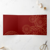 Carte De Fin D'année Trois Volets Mandala 50 de luxe (Intérieur)