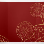 Carte De Fin D'année Trois Volets Mandala 50 de luxe (Intérieur au milieu)