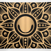 Carte De Fin D'année Trois Volets Mandala de luxe 12 (Intérieur au milieu)