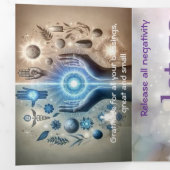 Carte De Fin D'année Trois Volets Manifestations, ouvertes à recevoir (Intérieur en premier)