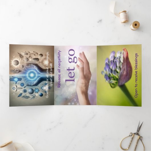 Carte De Fin D'année Trois Volets Manifestations, ouvertes à recevoir (Intérieur)