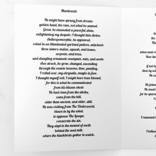 Carte De Fin D'année Trois Volets Manitowak (Intérieur en premier)