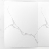 Carte De Fin D'année Trois Volets Marbre Blanc  (Intérieur en premier)