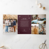 Carte De Fin D'année Trois Volets Meilleure année jamais ! Collage d'album photo de  (Intérieur)