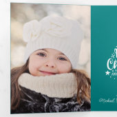 Carte De Fin D'année Trois Volets MERRY NOËL | Ajouter votre photo (Intérieur en premier)