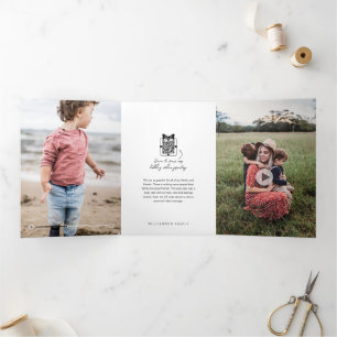 Carte De Fin D'année Trois Volets Message vidéo avec code QR de Love & Joy Family Ph