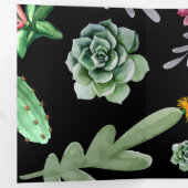 Carte De Fin D'année Trois Volets Motif Cactus 2 (Intérieur en premier)