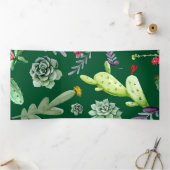 Carte De Fin D'année Trois Volets Motif Cactus 3 (Intérieur)