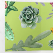 Carte De Fin D'année Trois Volets Motif Cactus 6 (Intérieur en premier)