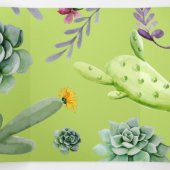 Carte De Fin D'année Trois Volets Motif Cactus 6 (Intérieur au milieu)