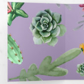 Carte De Fin D'année Trois Volets Motif Cactus 7 (Intérieur en premier)