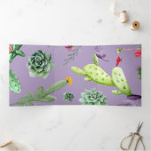 Carte De Fin D'année Trois Volets Motif Cactus 7 (Intérieur)