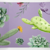 Carte De Fin D'année Trois Volets Motif Cactus 7 (Intérieur au milieu)