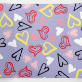 Carte De Fin D'année Trois Volets Motif coeurs 31 (Intérieur au milieu)