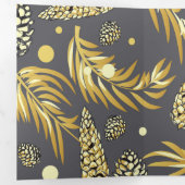 Carte De Fin D'année Trois Volets Motif de Noël, Neige de pin 2 (Intérieur en premier)