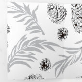 Carte De Fin D'année Trois Volets Motif de Noël, Neige de pin 7 (Intérieur en premier)