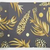 Carte De Fin D'année Trois Volets Motif de Noël, pin neige 2 (Intérieur au milieu)