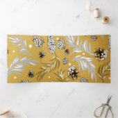 Carte De Fin D'année Trois Volets Motif de Noël, pin neige 6 (Intérieur)