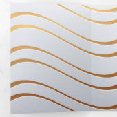 Carte De Fin D'année Trois Volets Motif d'or 3 (Intérieur en premier)