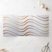 Carte De Fin D'année Trois Volets Motif d'or 3 (Intérieur)