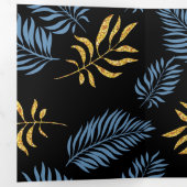 Carte De Fin D'année Trois Volets Motif feuille 17 (Intérieur en premier)