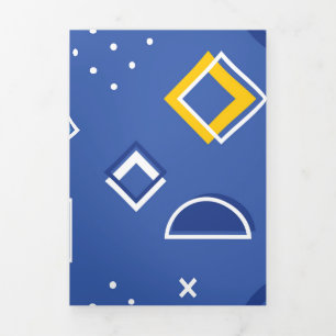 Carte De Fin D'année Trois Volets Motif géométrique 3