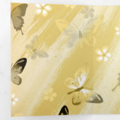 Carte De Fin D'année Trois Volets Motif papillon 10 (Intérieur en premier)