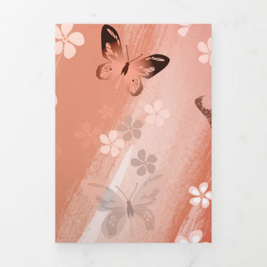 Carte De Fin D'année Trois Volets Motif papillon 11 (Page de couverture)