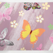 Carte De Fin D'année Trois Volets Motif papillon 7 (Intérieur au milieu)