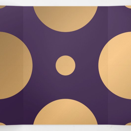 Carte De Fin D'année Trois Volets Motif Points 15 (Intérieur au milieu)