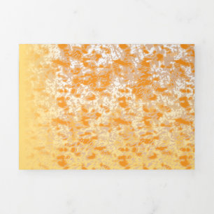 Carte De Fin D'année Trois Volets Motif textile présentant un motif vibrant orange e