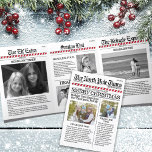 Carte De Fin D'année Trois Volets Multiphoto Pôle Nord Nouvelles Noël mignon drôle<br><div class="desc">Extra Extra Lisez tout à ce sujet. The North Pole Times vous apporte les derniers et les plus grands articles d'actualité du Pôle Nord, salutations à tous avec cette façon aimable et amusante d'envoyer de Joyeux voeux de Noël et de Joyeuses Fêtes à vous et à vous. Ce design vous...</div>