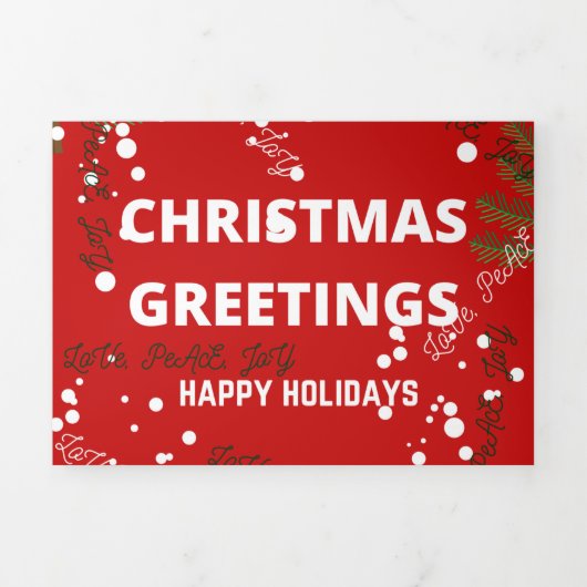 Carte De Fin D'année Trois Volets Noël (Page de couverture)