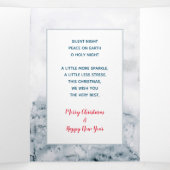 Carte De Fin D'année Trois Volets Nuit d'hiver traditionnelle multiphoto (Intérieur au milieu)