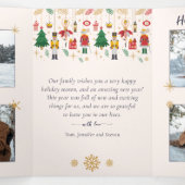 Carte De Fin D'année Trois Volets Nutcracker Family Multi Photo Collage Noël (Intérieur au milieu)